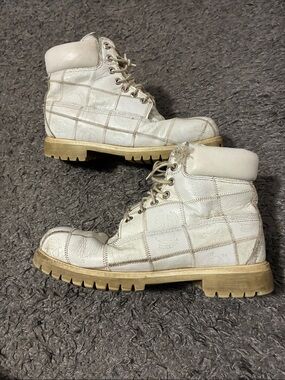 White timberland 6 inch boots